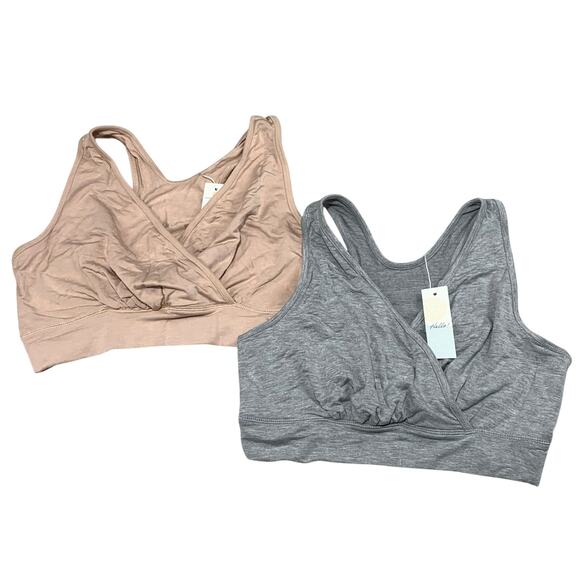 Kindred Bravely Other - NWT Kindred Bravely LOT OF 2 French Terry Racerback Nursing Sleep Bras XXL Busty
